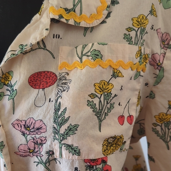 Bando Dress Pajama Floral Print Size Medium - Picture 6 of 13